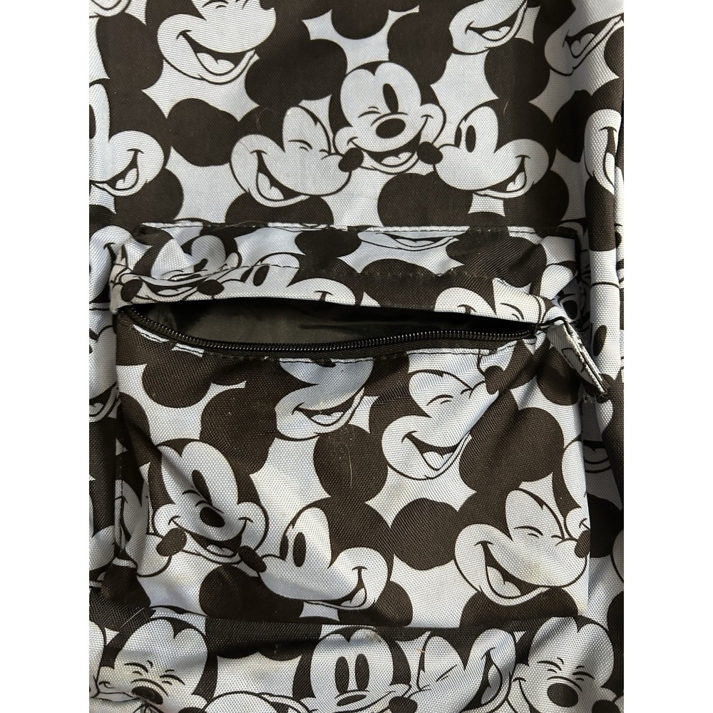 Disney Mickey Mouse Expressions Backpack All Over Print Blue & Black - Picture 2 of 4